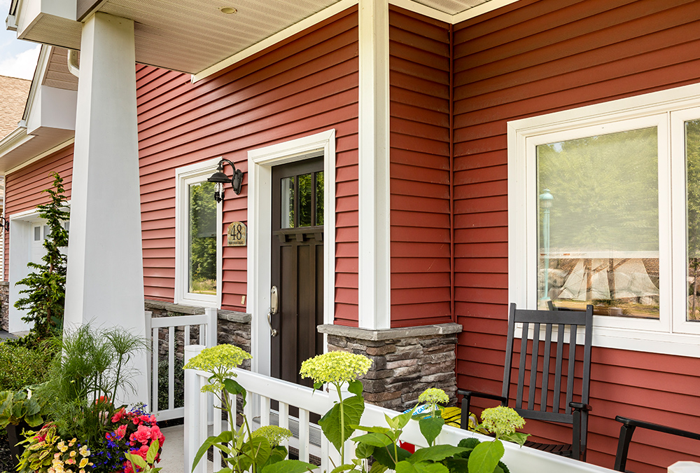 red house siding