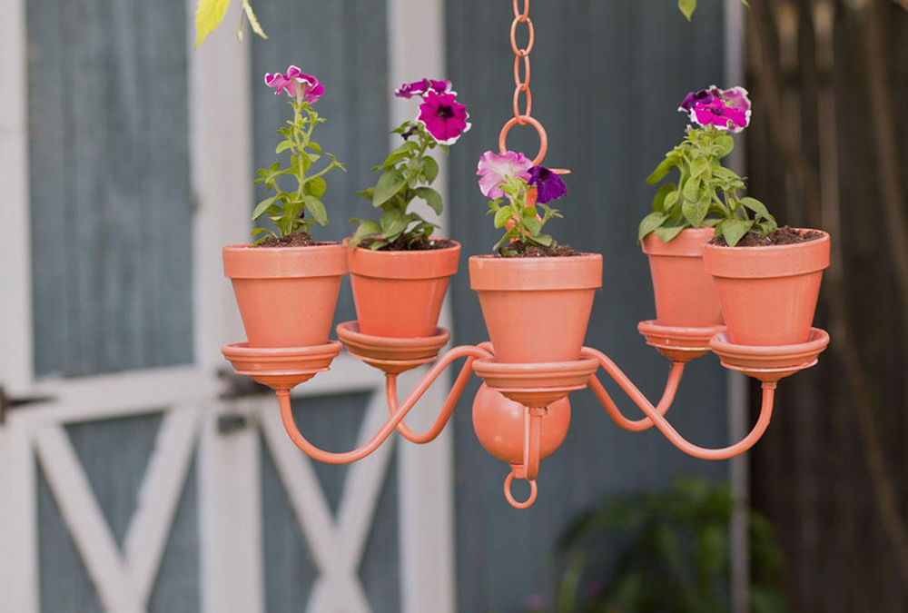 potted plant chandelier