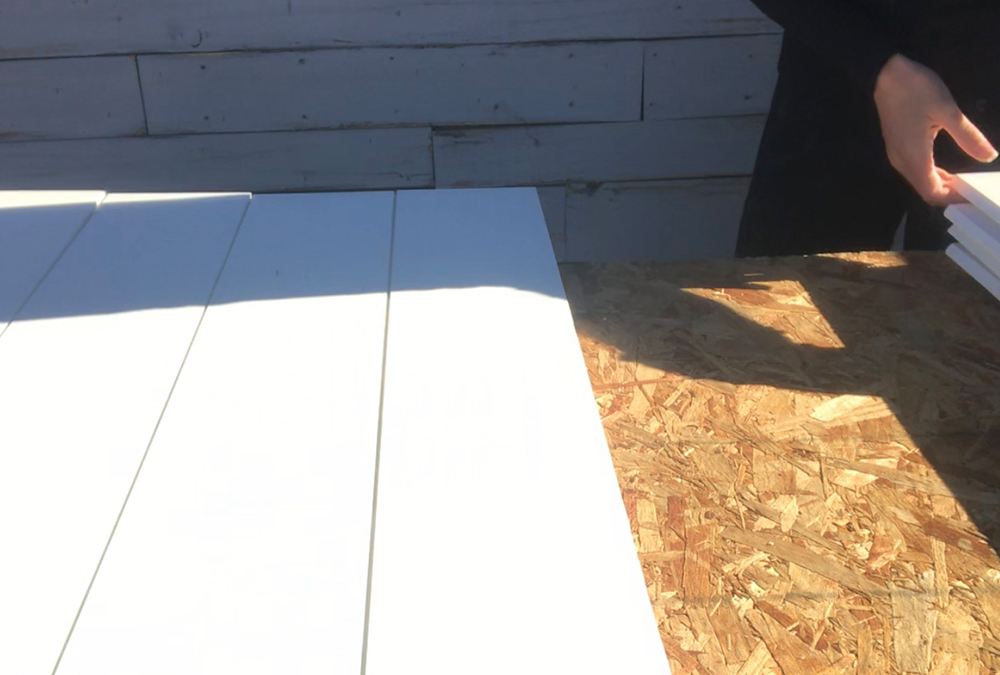 preparing shiplap