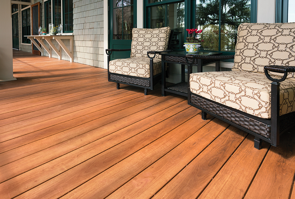 porch with furniture