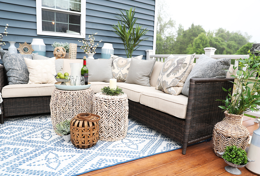 outdoor sofa on deck