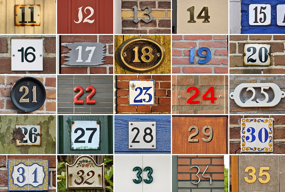 Street Numbers Decor