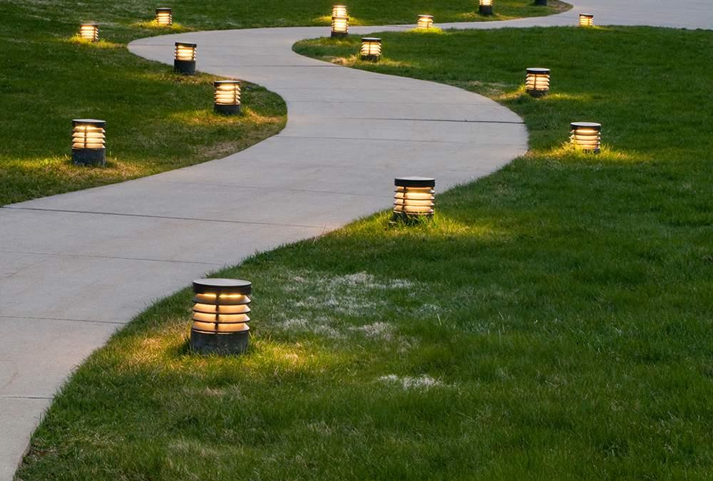 Curved Path with Lights