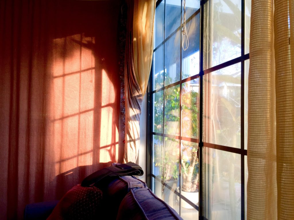 Window with curtains